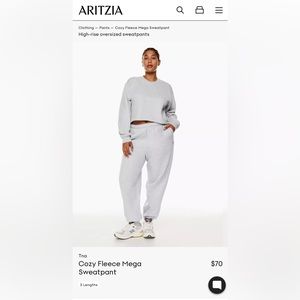 Brand new Cozy Fleece Mega Sweatpant from Aritzia